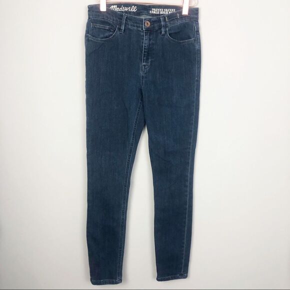 MADEWELL | Skinny Skinny Ankle High Riser Jeans Dark Denim Women’s Size 26 (2) - Picture 2 of 10